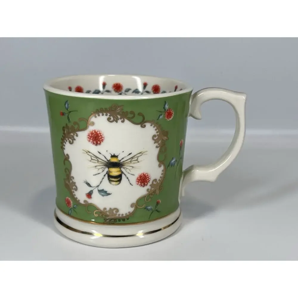 Anthropologie Rota Lou Mug Set of 4 Owl Frog Brids Bee